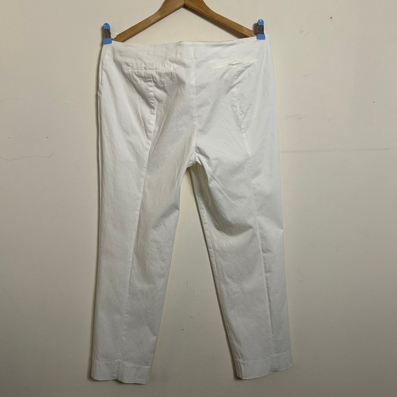Armani Collezioni Trousers Womens 16 White Cotton Blend - Picture 2 of 8